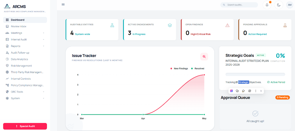 ARCMS | Audit Risk & Compliance Management System